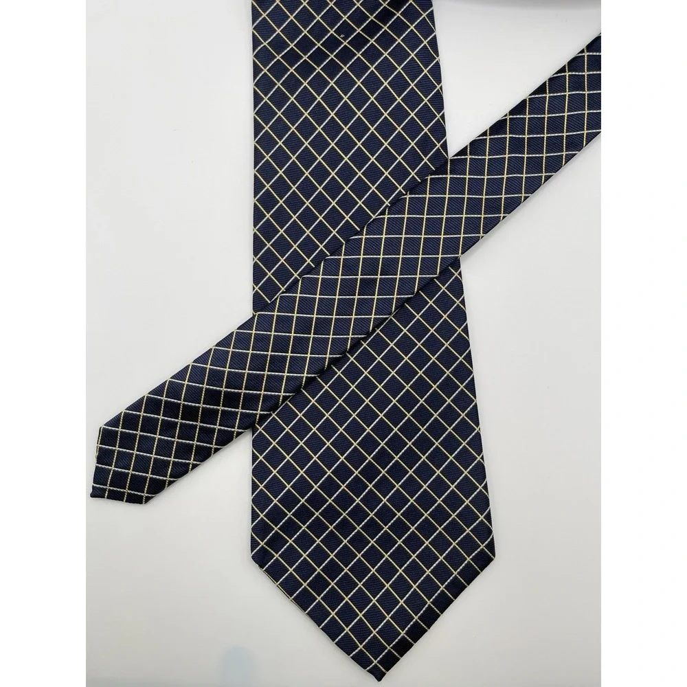 Polo Ralph‎ Lauren 100%  Silk Tie Blue/Purple/Gold  Made In USA